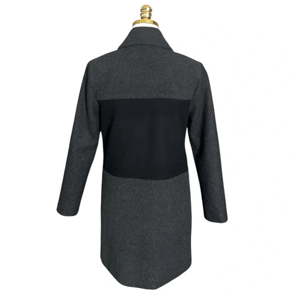 ANTHROPOLOGIE HUTCH Women’s Color-blocked Mid-Length 100% Wool Peacoat Size XS - Picture 4 of 8